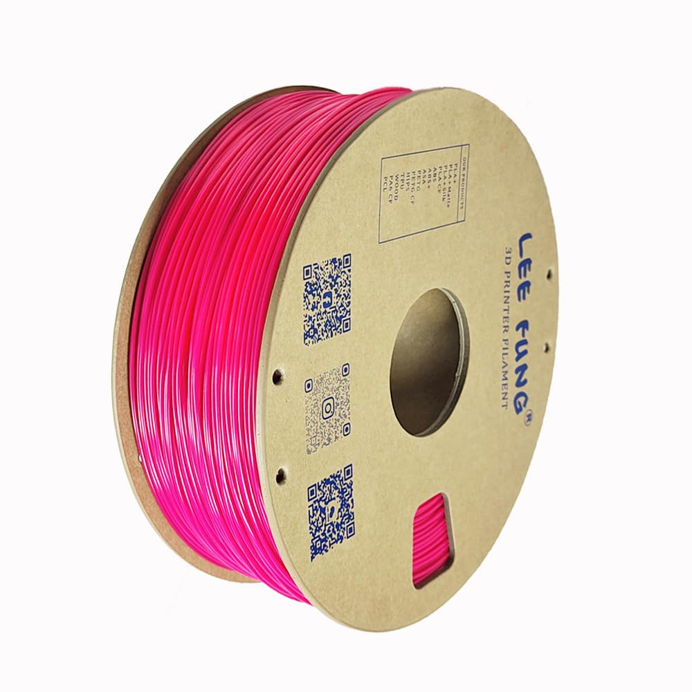 Premium ABS 3D Printer Filament 1.75mm - 1kg (2.2lbs) Spool, ±0.05mm Dimensional Accuracy, Fluorescent Rose Red - Ideal for 3D Printing, DIY Projects, Cosplay & Home Decor