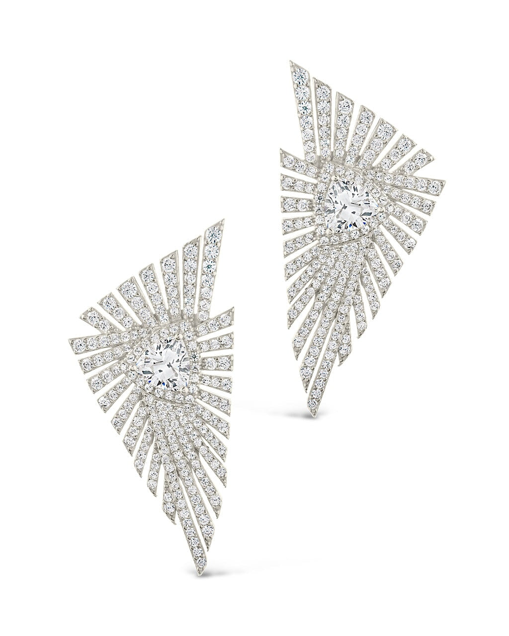 Rosanne CZ Statement Stud Earrings for Women - Sparkling Cubic Zirconia Earrings for Party, Wedding & Evening Wear