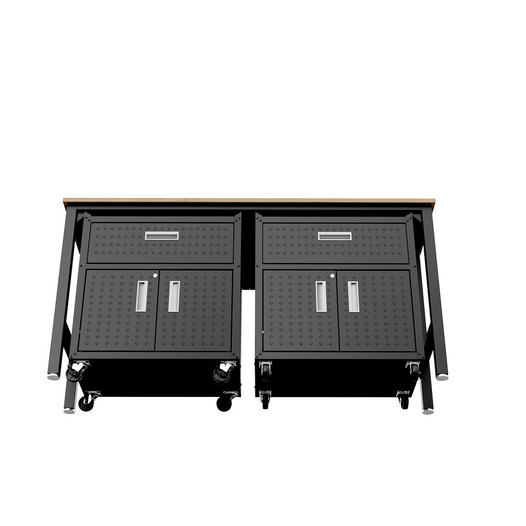 Manhattan Comfort Fortress 3-Piece Living Room Set with Worktable 4.0 - Modern Sofa, Loveseat & Ottoman for Small Spaces - Perfect for Apartments, Dorms & Cozy Home Offices