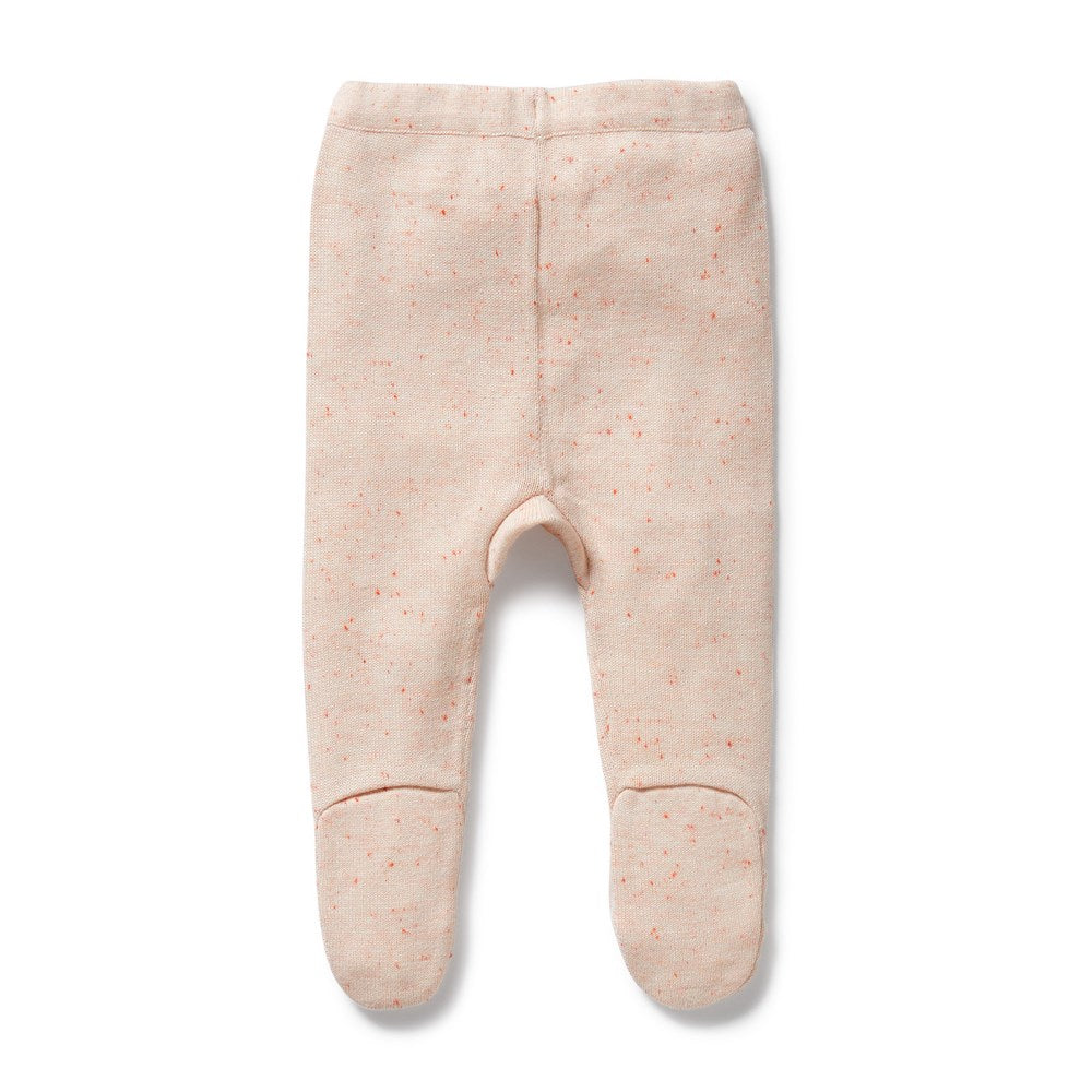 Organic Cotton Knitted Baby Leggings with Feet - Soft & Breathable Infant Pants for Playtime, Sleep & Everyday Comfort