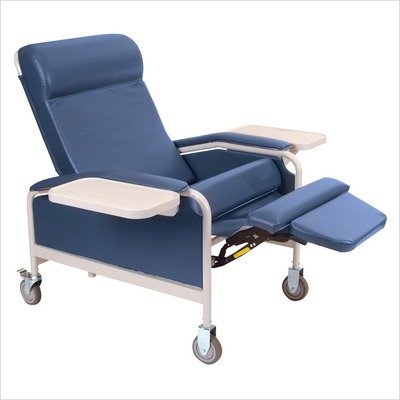 3-Position Extra Large Convalescent Recliner Chair - Moss Green (Model TB133) for Elderly Care, Post-Surgery Recovery & Home Relaxation