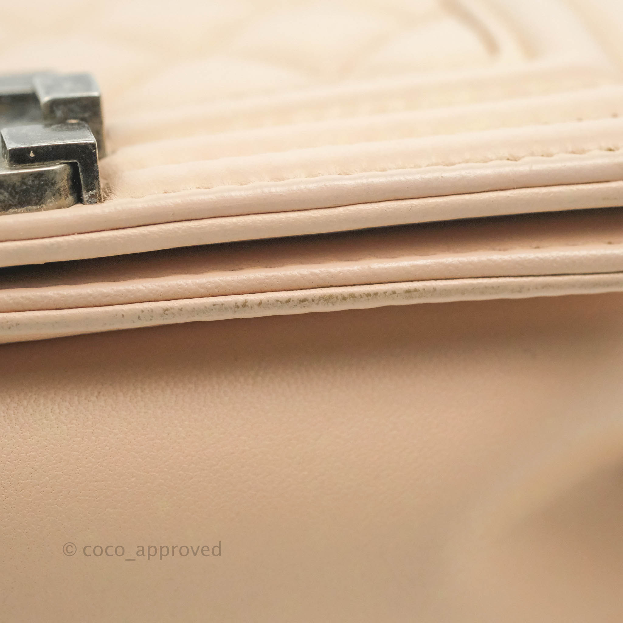 Chanel Boy Small Light Beige Pink Calfskin Bag with Ruthenium Hardware - Luxury Crossbody Purse for Women, Perfect for Date Night & Evening Events