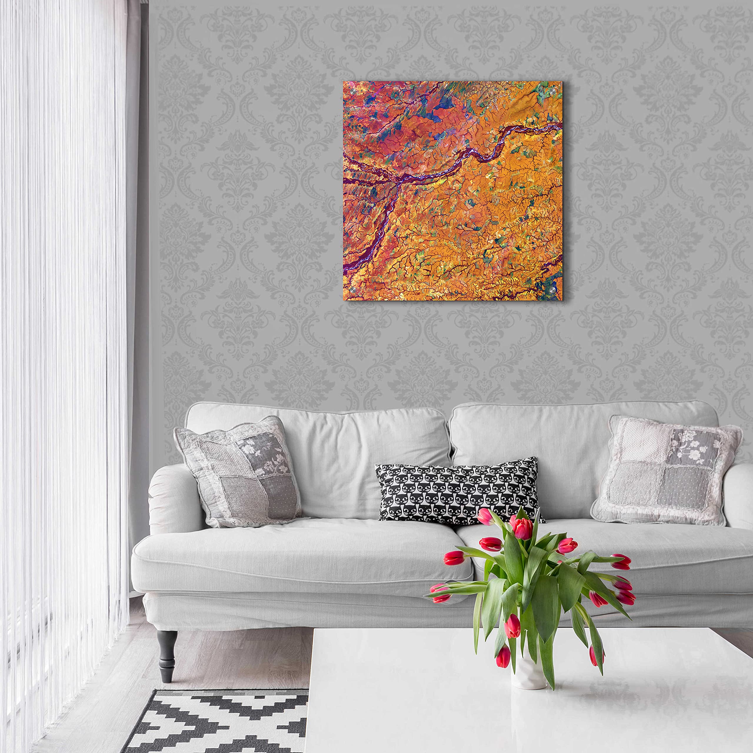 Epic Art 'Earth as Art: Capillaries' - 24x24 Inch Modern Acrylic Glass Wall Decor - Stunning Home & Office Wall Art for Living Room, Bedroom or Contemporary Spaces