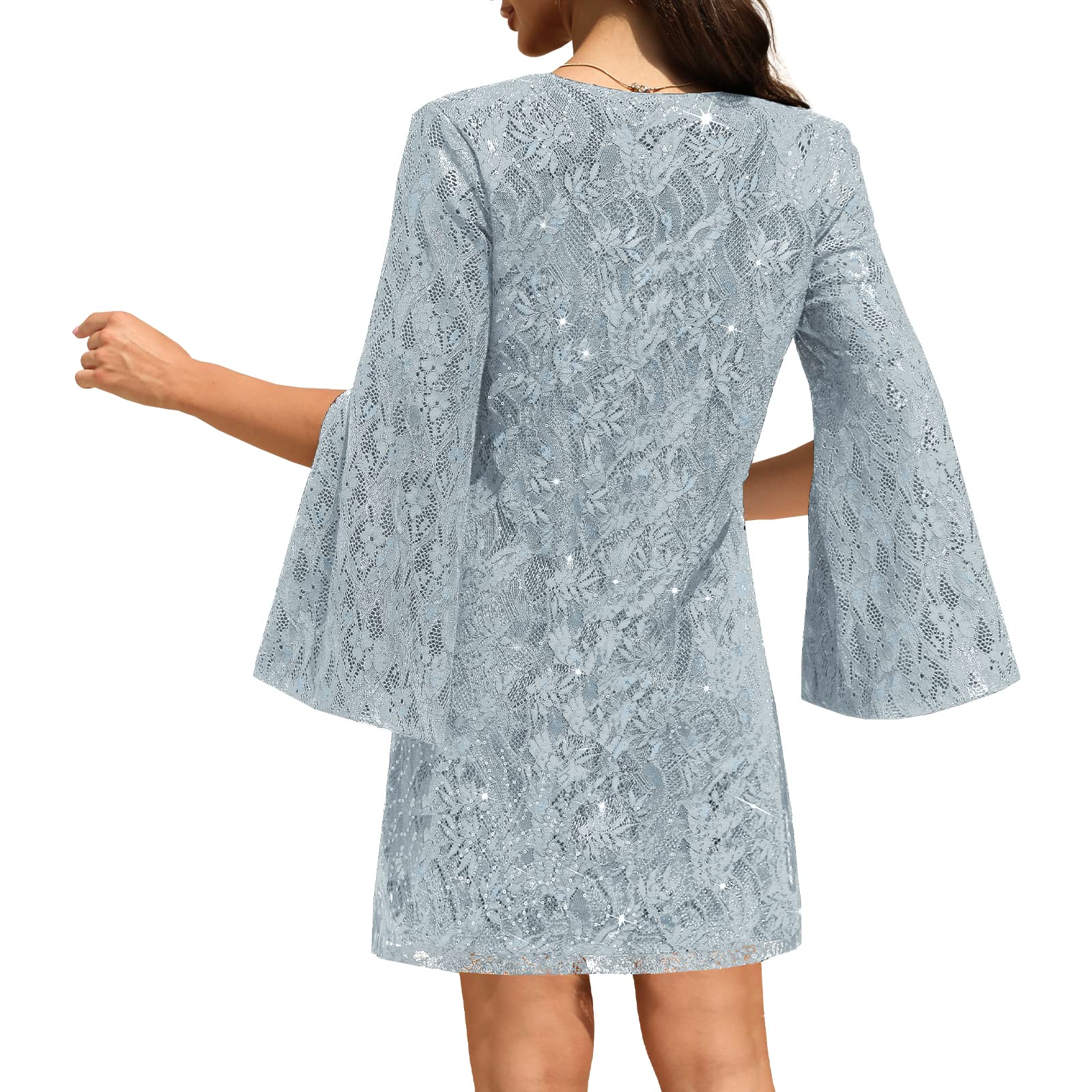Elegant Women's Lace Chiffon Cocktail Dress for Wedding Guest - Formal Evening Gown for Bridal Shower, Party & Special Occasions