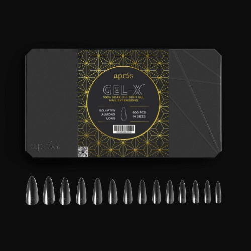 Apres Gel X Tips 2.0 (600pc) - Long Almond Shaped Press On Nails for Salon Quality Manicures | Perfect for Weddings, Parties & Special Occasions