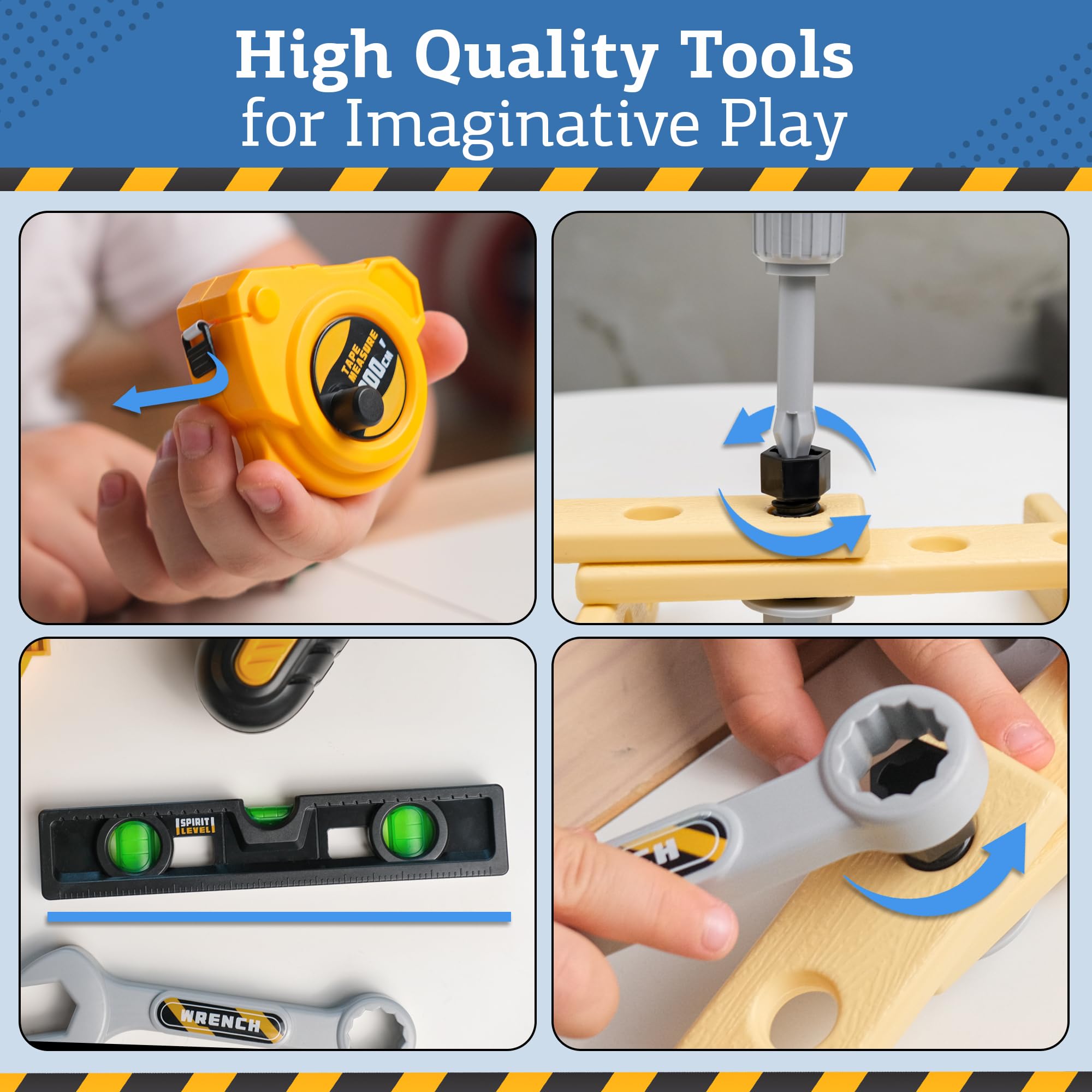 **Kids Tool Set with Electric Drill - 24-Piece Construction Toy Kit for Toddlers Ages 3-6 | Includes Screwdriver, Nuts & Bolts | STEM Learning & Pretend Play | Gift for Boys & Girls (Yellow Toolbox) - Perfect for DIY Play, Birthday Gifts & Preschool Learning Activities**
