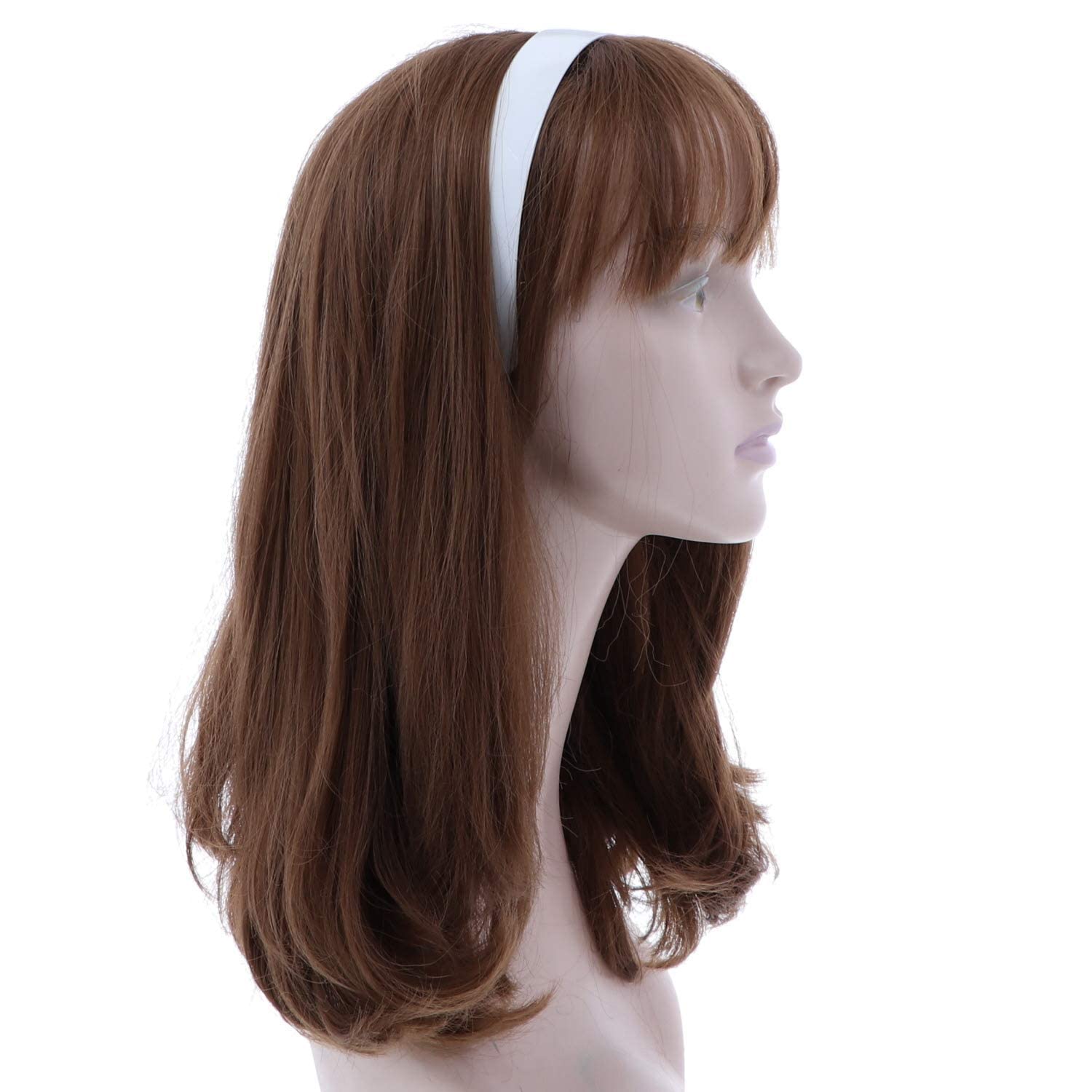 2 Pack White Plastic Headbands for Women & Girls - 1 Inch Wide Plain Teeth Hair Bands for DIY Styling, School, Work, and Everyday Use