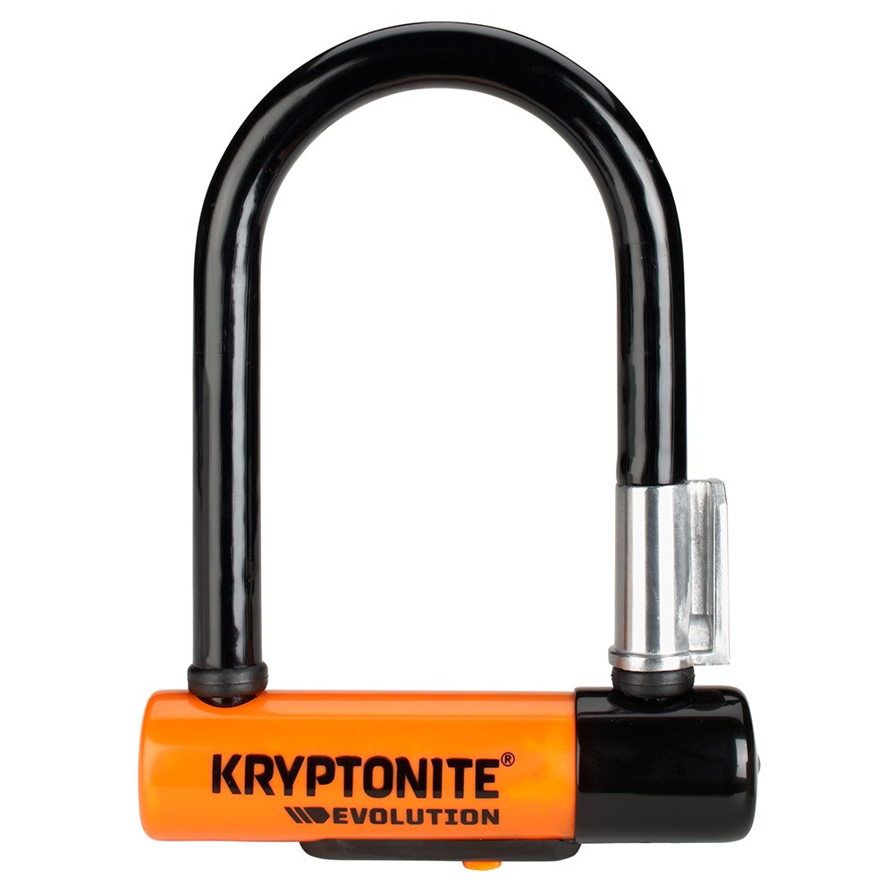 Kryptonite Evolution Mini-5 13mm U-Lock Bike Lock with FlexFrame-U Bracket & 7' KryptoFlex Security Cable (10mm) - Black | Theft Protection for Bicycles, Scooters, and Motorcycles | Perfect for Urban Commuting, Parking, and Outdoor Cycling