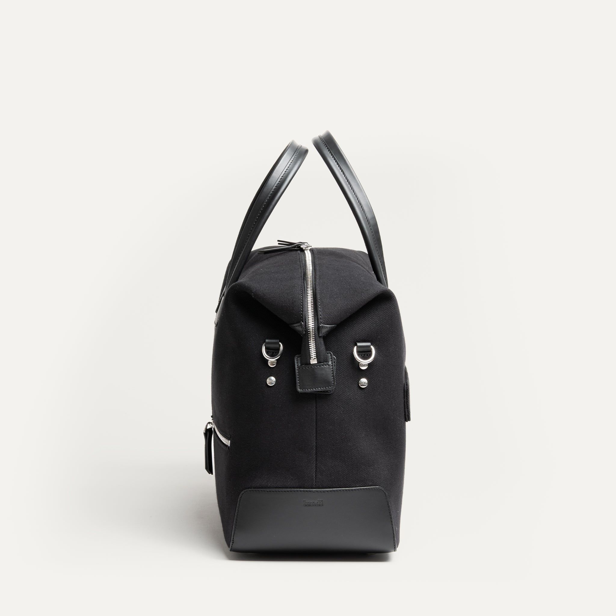 AUGUSTIN Black Canvas & Leather Handbag - Stylish Crossbody Bag for Women, Perfect for Work, Travel & Everyday Use