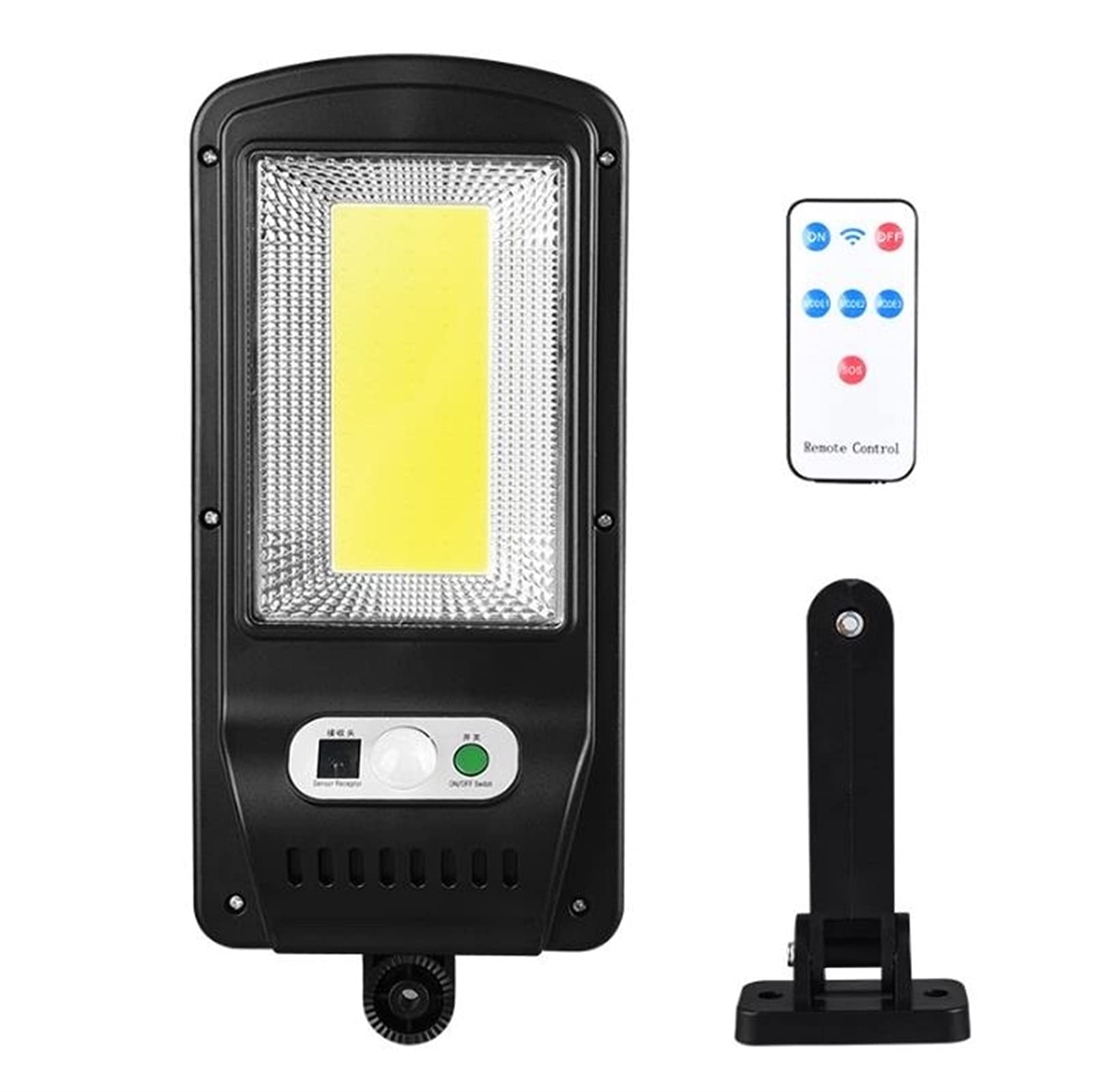XHBH Solar Powered LED Motion Sensor Lights - Rechargeable, Waterproof Outdoor Wall Lights with Remote Control & PIR Sensor for Garden, Pathway, Patio, and Yard Decoration (6 LED, Multi-Color)