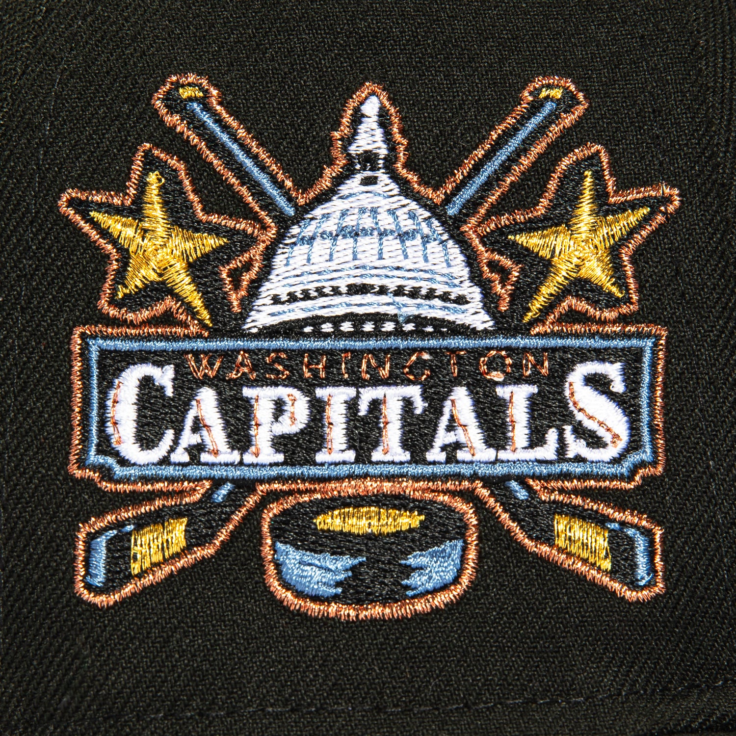 New Era 59Fifty Washington Capitals NHL Logo Patch Snapback Hat - Black | Official Licensed Baseball Cap for Men & Women | Perfect for Sports Fans, Game Day & Streetwear Fashion