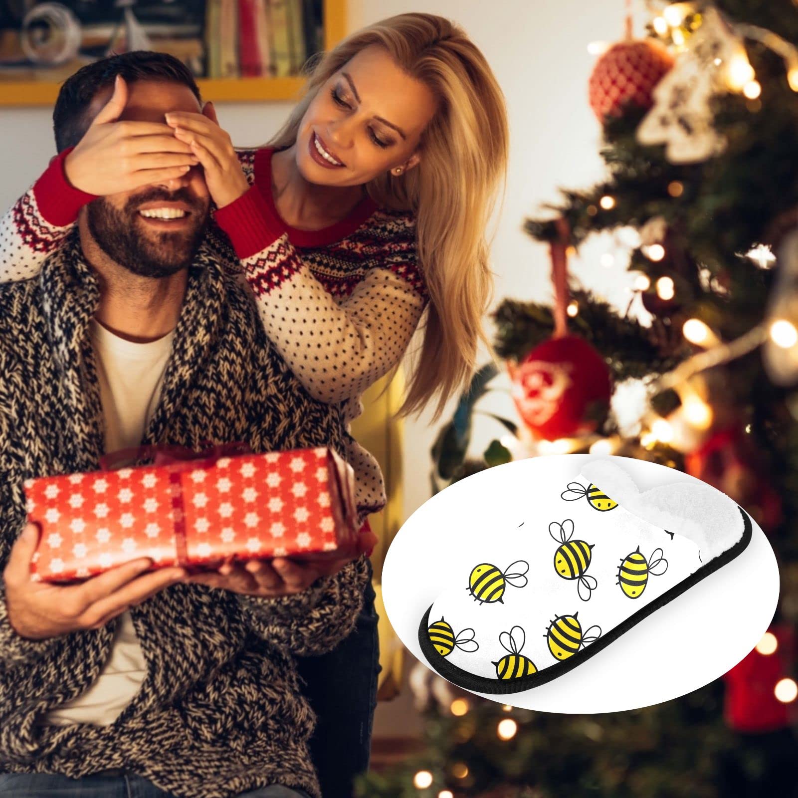 Visesunny Memory Foam Slippers for Women & Men - Winter Warm Cozy Indoor Outdoor House Shoes with Cotton Lining - Perfect for Home, Bedroom, Lounge & Backyard Use