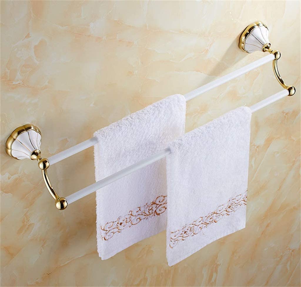Stainless Steel Wall Mounted Towel Rack with 2 Bars - 30cm Bathroom Towel Holder for Hand & Face Towels - Perfect for Bathrooms, Powder Rooms & Spa Areas