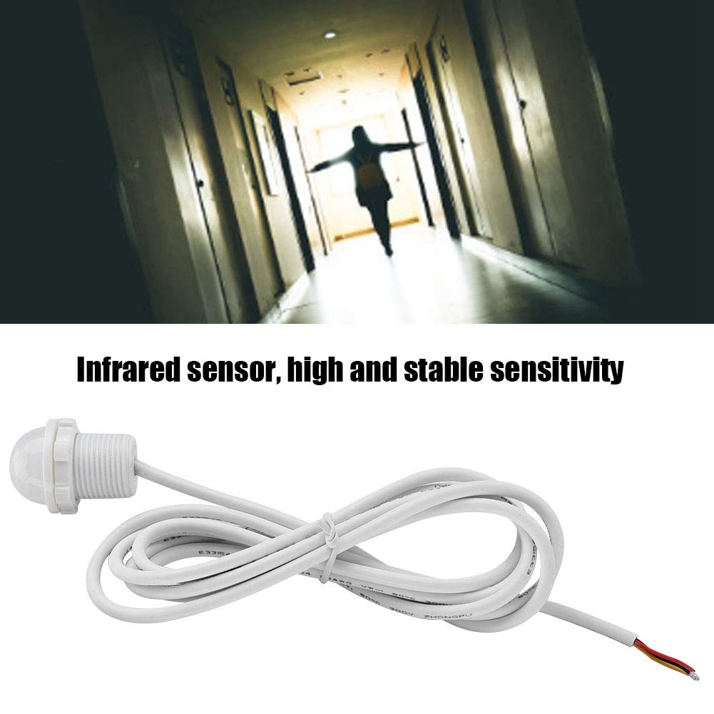 DC5-24V Motion Sensor Switch, Infrared Occupancy Sensor with Human Body Detection for Corridors, Bathrooms & Closets - Energy Saving Automatic Light Control for Home & Office