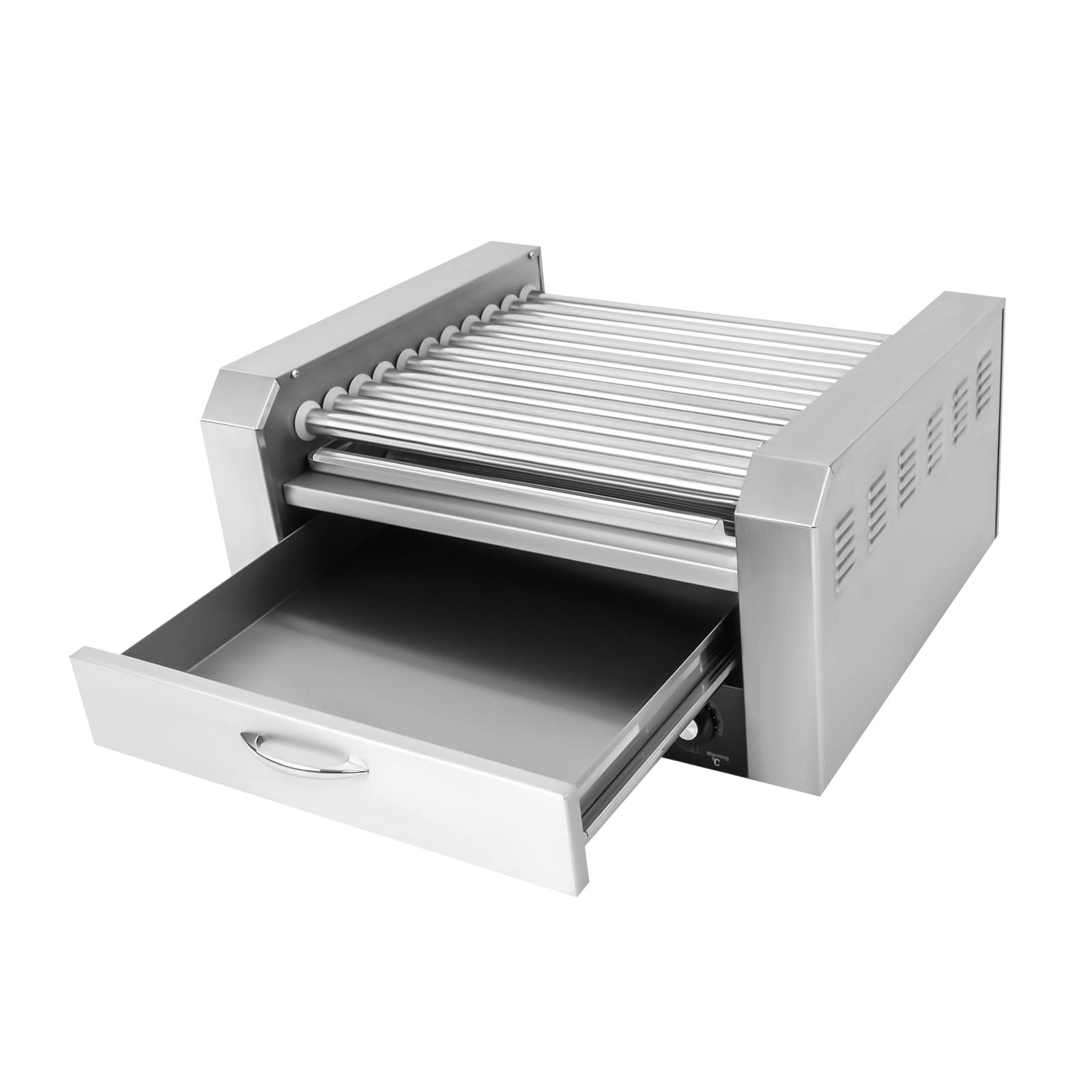 Commercial Hot Dog Machine with Bun Warmer - 30 Hot Dog Roller Grill Cooker 1560W for Shop, Snack Bar, Restaurant, Food Truck & Outdoor Events - Perfect for Fast Food Service, Carnivals & Concession Stands