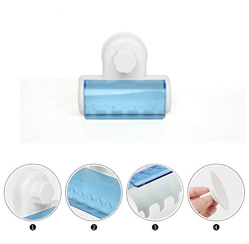 5-Pack Dust-Proof Toothbrush Holder with Strong Suction Cups - Wall Mount Bathroom & Kitchen Organizer for Toothbrushes, Razors, and Beauty Tools | Perfect for Family Homes, Dorms, and Travel
