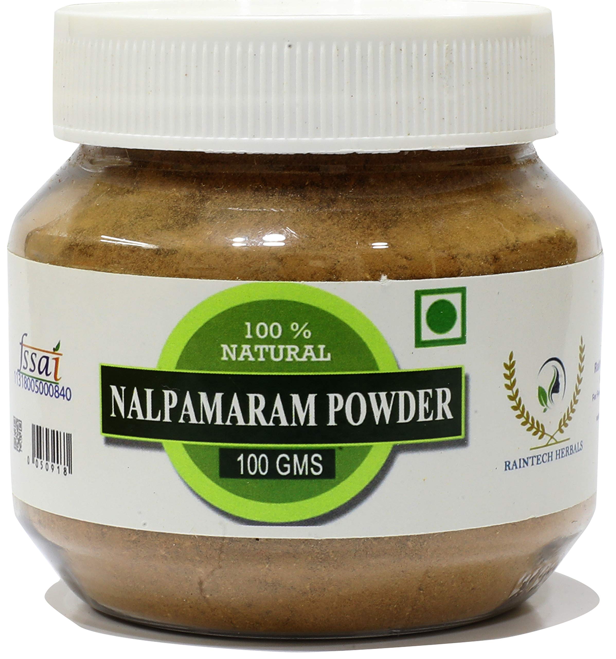RAINTECH HERBALS Nalpamaram Powder 100g - Natural Face & Body Cleanser for Dark Spot Removal | Ayurvedic Skin Brightening & Detoxifying Scrub for Glowing Complexion | Perfect for Daily Skincare Routine & Spa Treatments