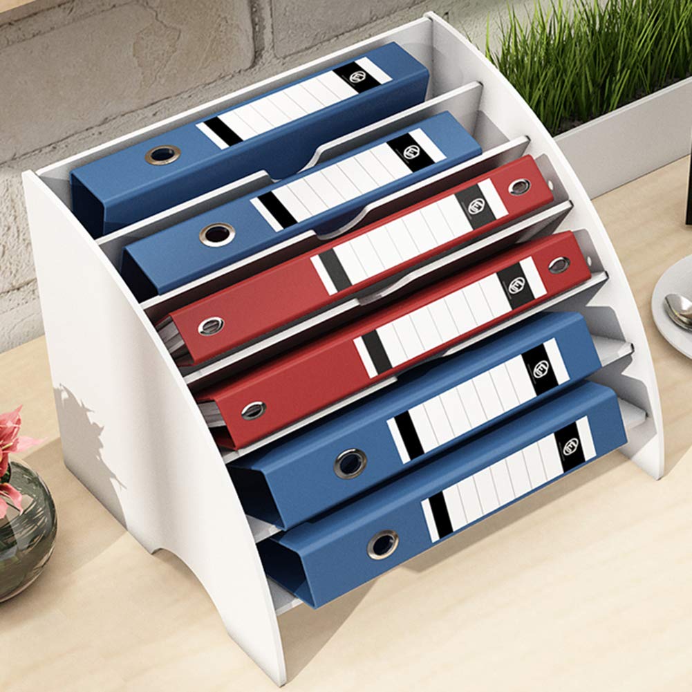 YAYONG Multi-Layer Desktop Organizer - Fan-Shaped File Holder for A4 Paper, Magazines & Office Supplies | Perfect for Home Office, Study Desk & Workspace Organization