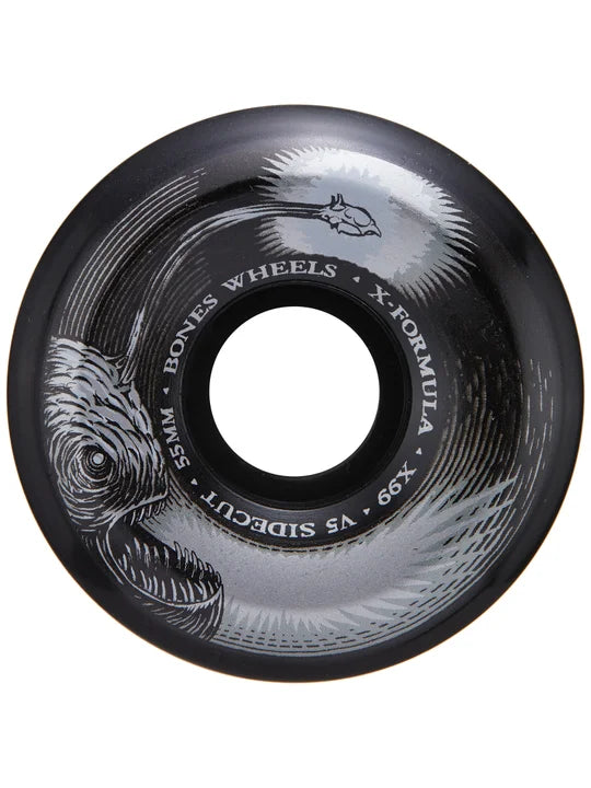 Bones X Formula V5 Dark Waters 99A Skateboard Wheels (55mm) - High-Performance Wheels for Street Skating and Tricks