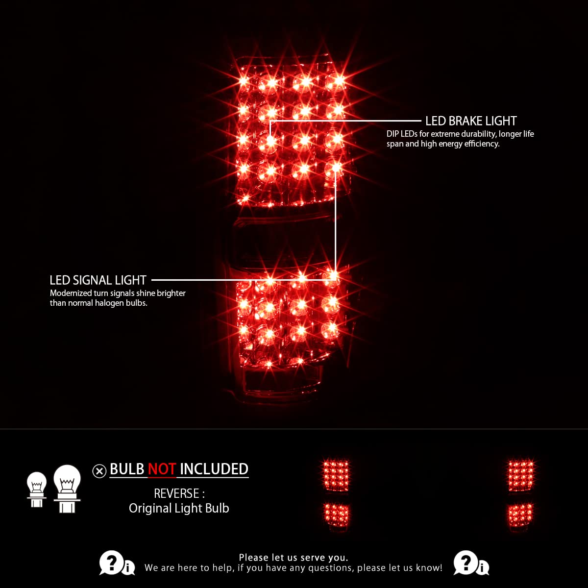AUTOZENSATION LED Tail Lights for 2009-2014 Ford F-150 - Pair of Left & Right Chrome Housing Clear Lens Replacement Lights - Perfect for Night Driving & Enhanced Vehicle Style
