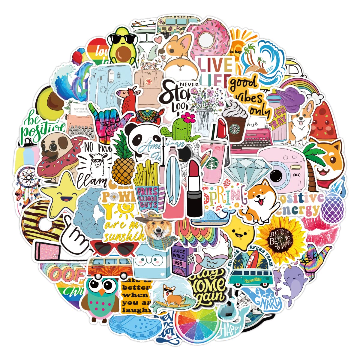 100pcs Waterproof Kids Stickers for Water Bottles - Fun Classroom Decals