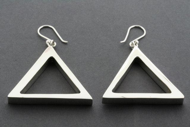 4D Triangle Earrings for Women - Geometric Dangle Earrings, Hypoallergenic Stainless Steel Jewelry - Perfect for Parties, Weddings, and Everyday Wear