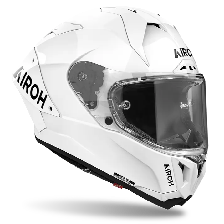 Airoh GP 800 FIM Motorcycle Helmet - Gloss White Full Face Helmet for Racing & Street Riding - DOT & ECE Certified - High Impact Protection for Sports Bikes & Cruisers