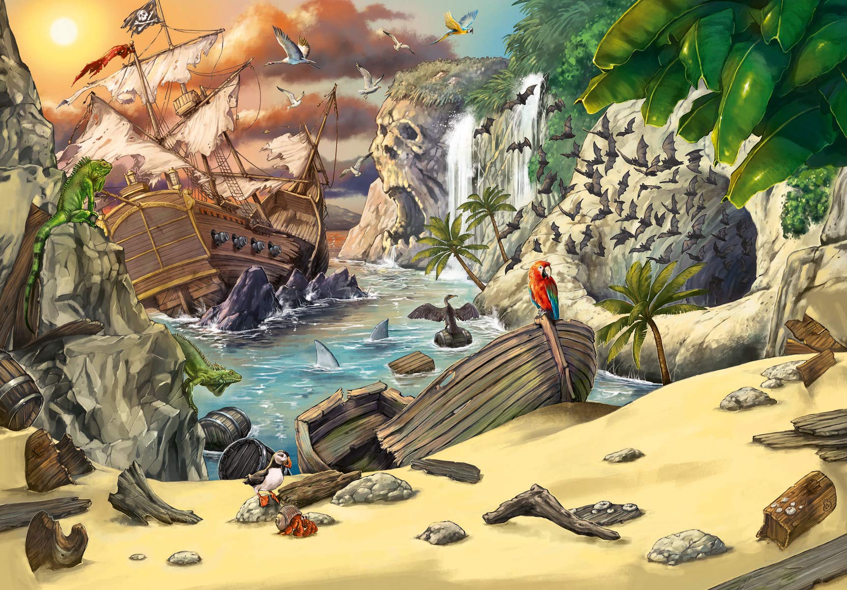 Ravensburger Pirate Adventure Escape Puzzle for Kids - High-Quality 150-Piece Jigsaw Puzzle, Recommended Age 9+ | Fun Family Game Night & Educational Activity