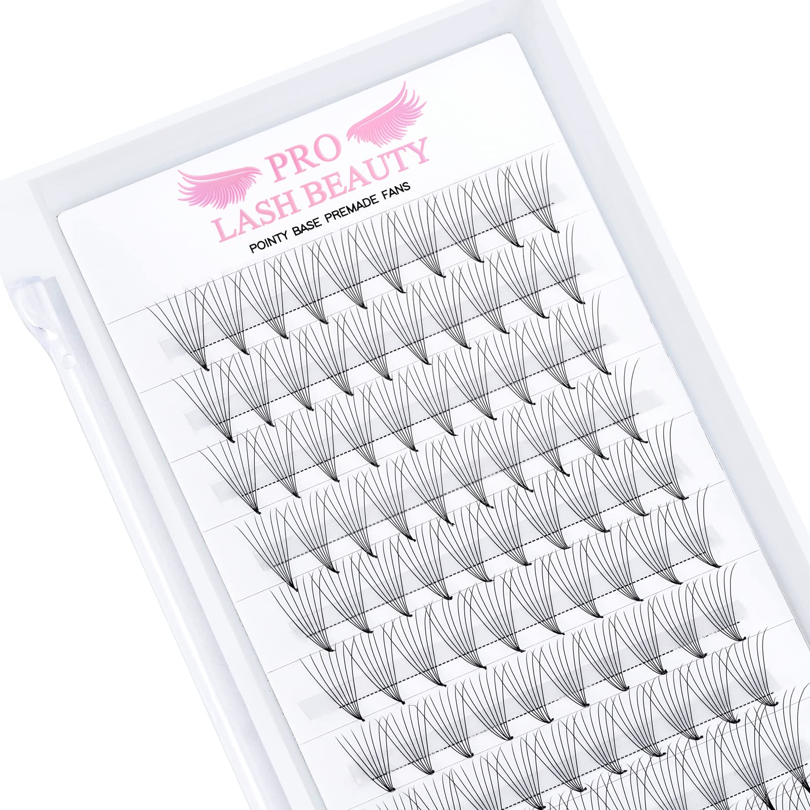 7D-D-0.07-13mm Premade Volume Eyelash Extensions - Pointed Base Fans 0.07 C D Curl - Natural Look for Daily Wear & Special Occasions