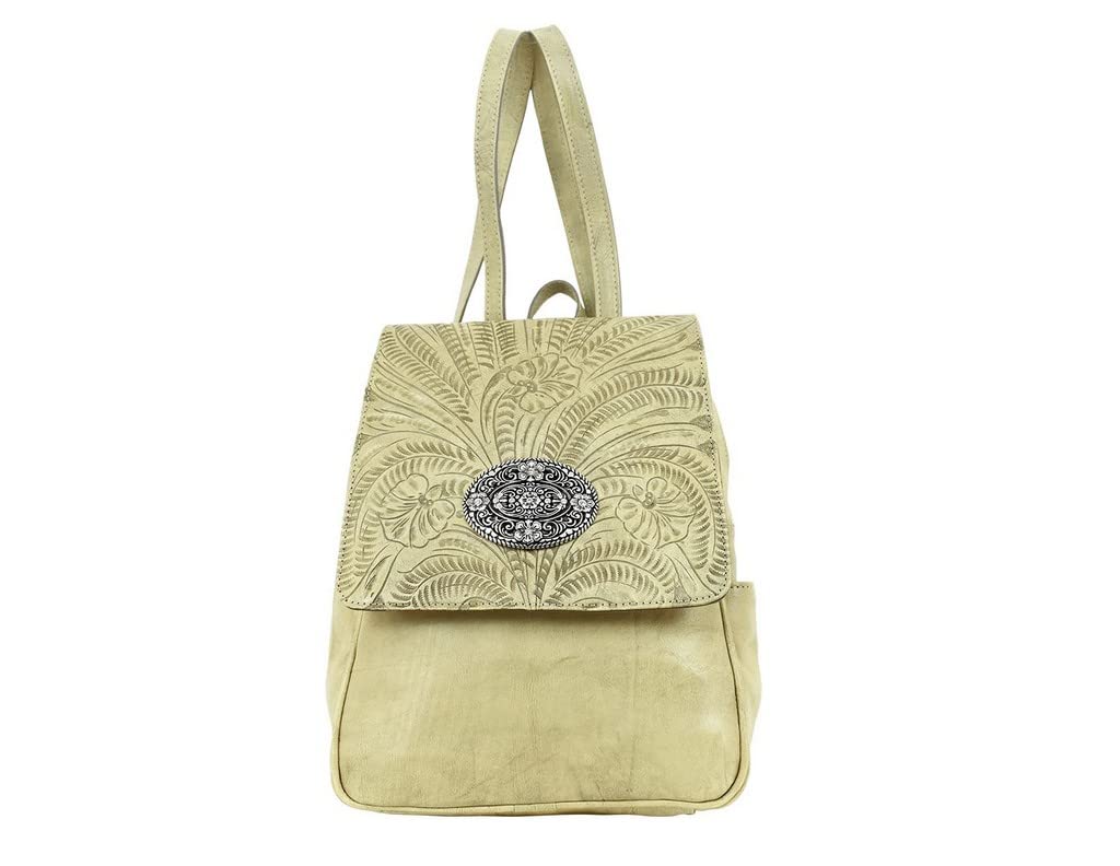 American West Leather Lariats & Lace Backpack Purse for Women - Stylish Western Cowgirl Handbag for Daily Use, Travel & Outdoor Adventures
