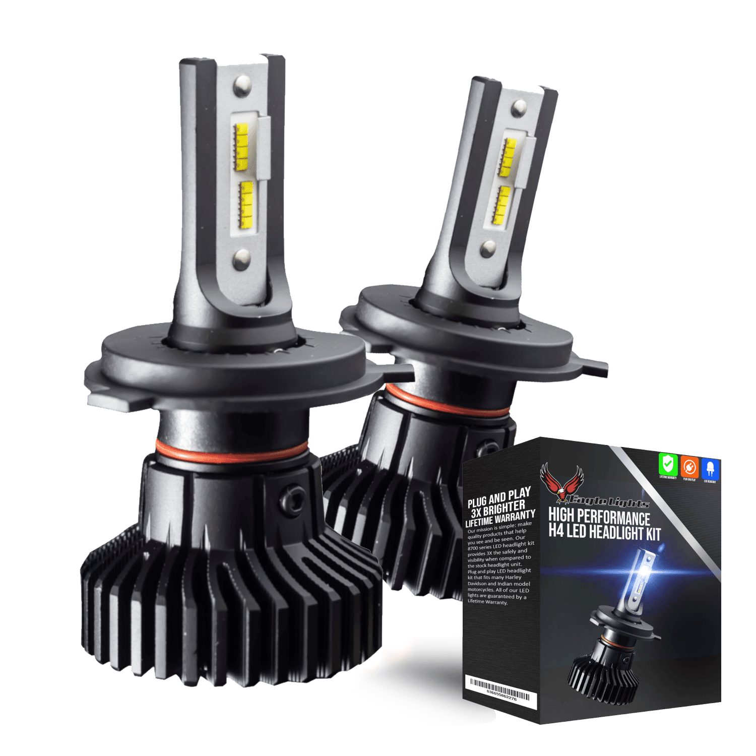 Eagle Lights Infinity Beam H7 LED Headlight Bulb for BMW Motorcycles - 2 Pack (High/Low Beam) - Upgrade Your Night Riding Visibility & Safety