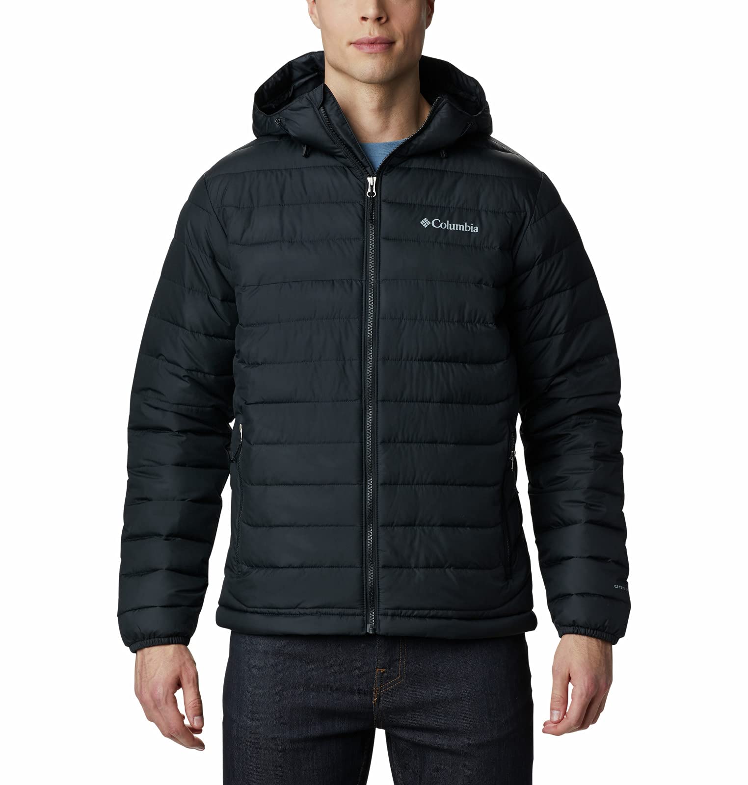 Columbia Men's Powder Lite Hooded Jacket - Lightweight Water-Resistant Insulated Winter Coat for Hiking, Skiing & Outdoor Activities