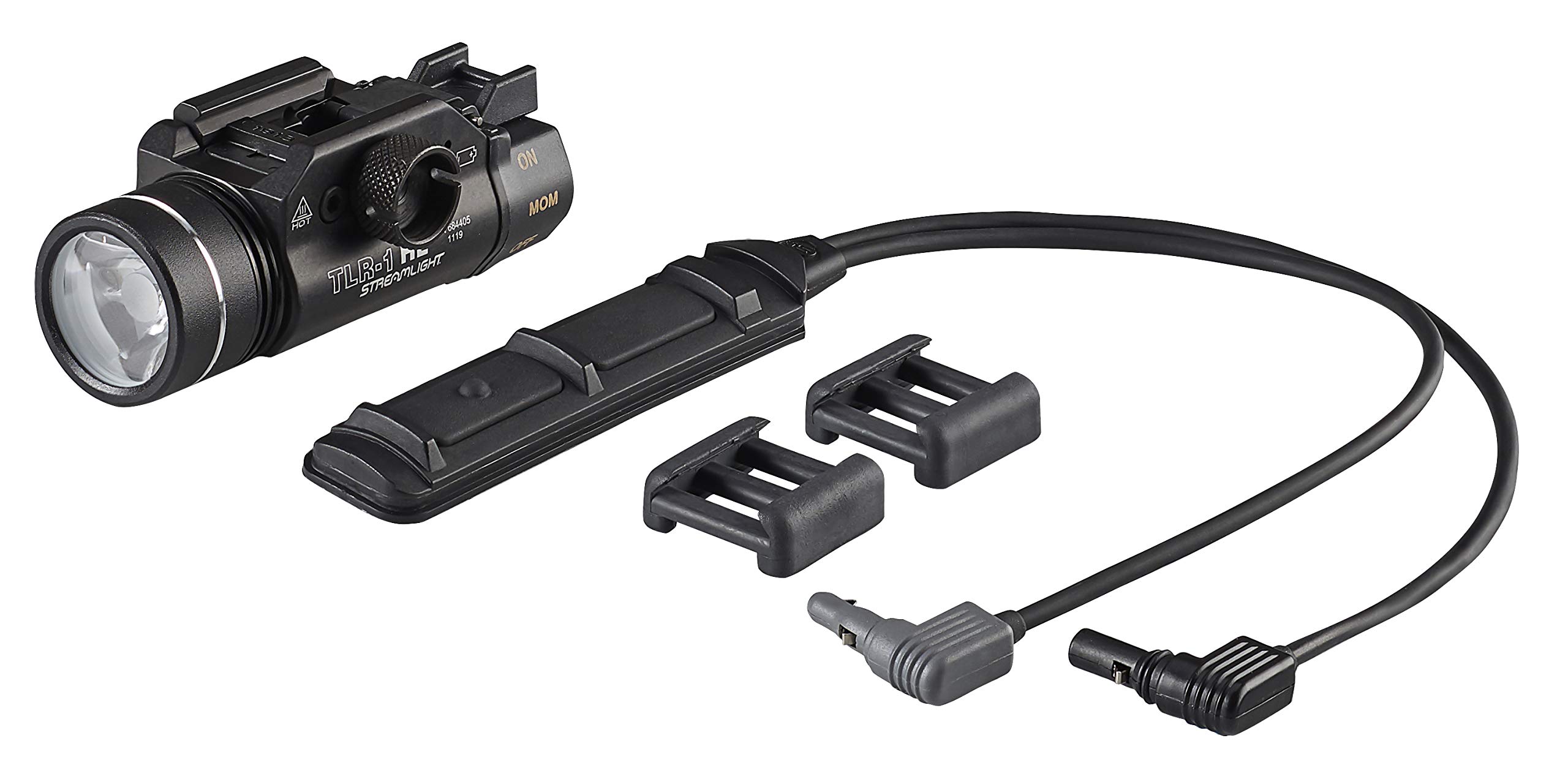 Streamlight 69889 TLR-1 HL 1000-Lumen Tactical Weapon Light with Dual Remote Switch Kit - Pistol & Rifle Mounted Flashlight for Home Defense, Hunting, and Law Enforcement Use