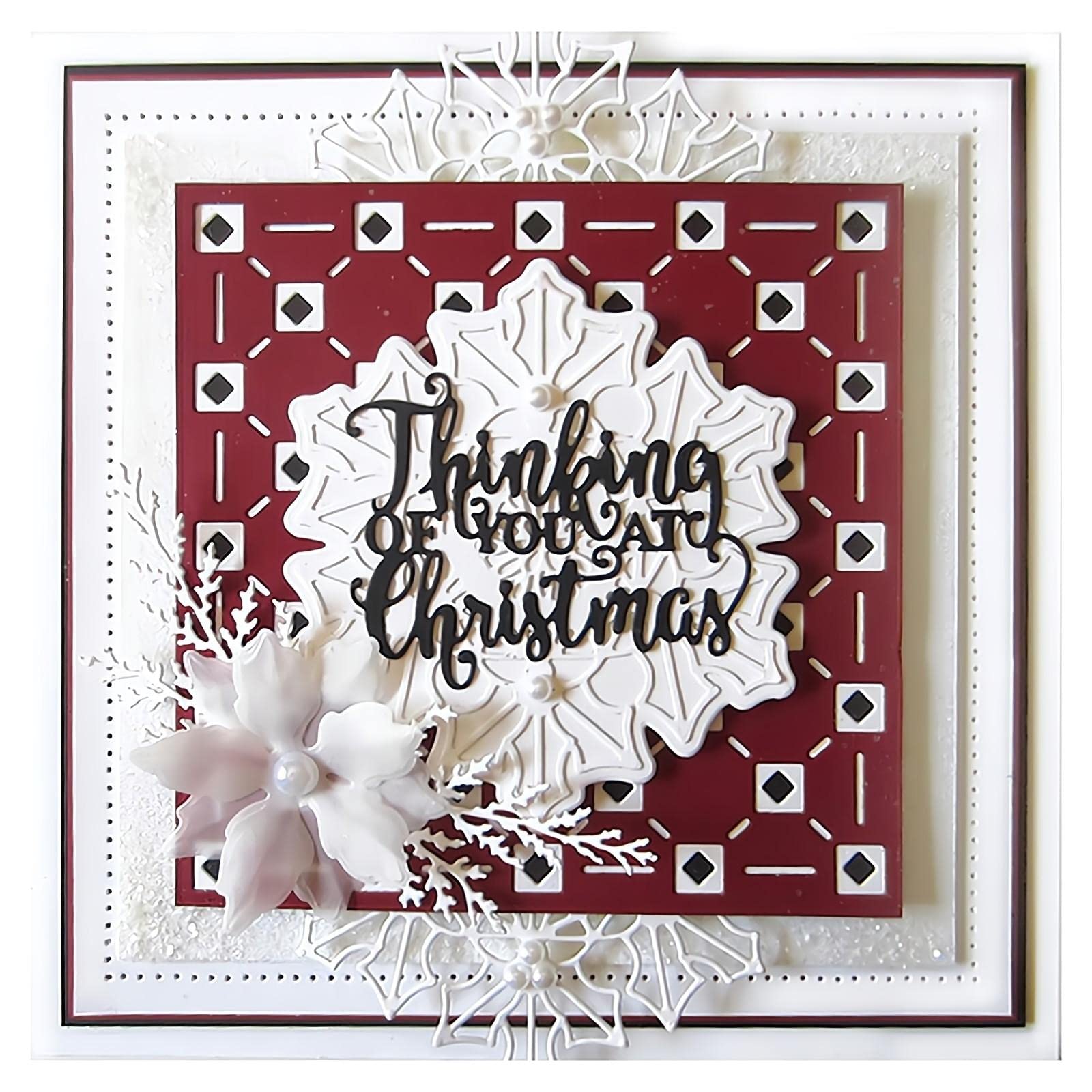 Christmas Metal Cutting Dies for DIY Scrapbooking & Card-Making - Perfect for Holiday Greetings & Home Decor