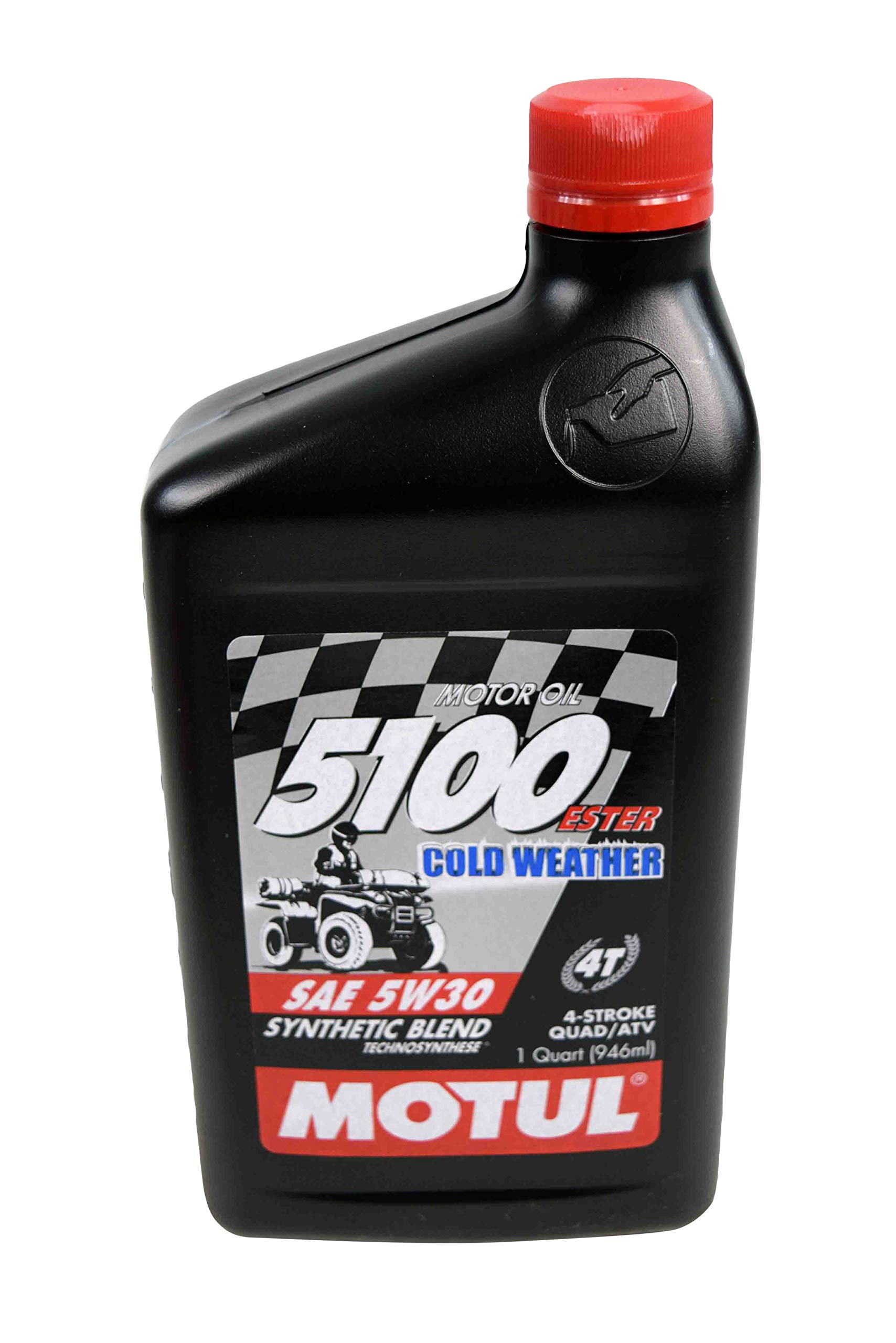 Motul 108083 Synthetic Blend Ester Motor Oil 5100 5W30 ATV 1L/1.05 Quarts Per Can (10 Pack) - High Performance Engine Protection for ATVs, Motorcycles & Off-Road Vehicles