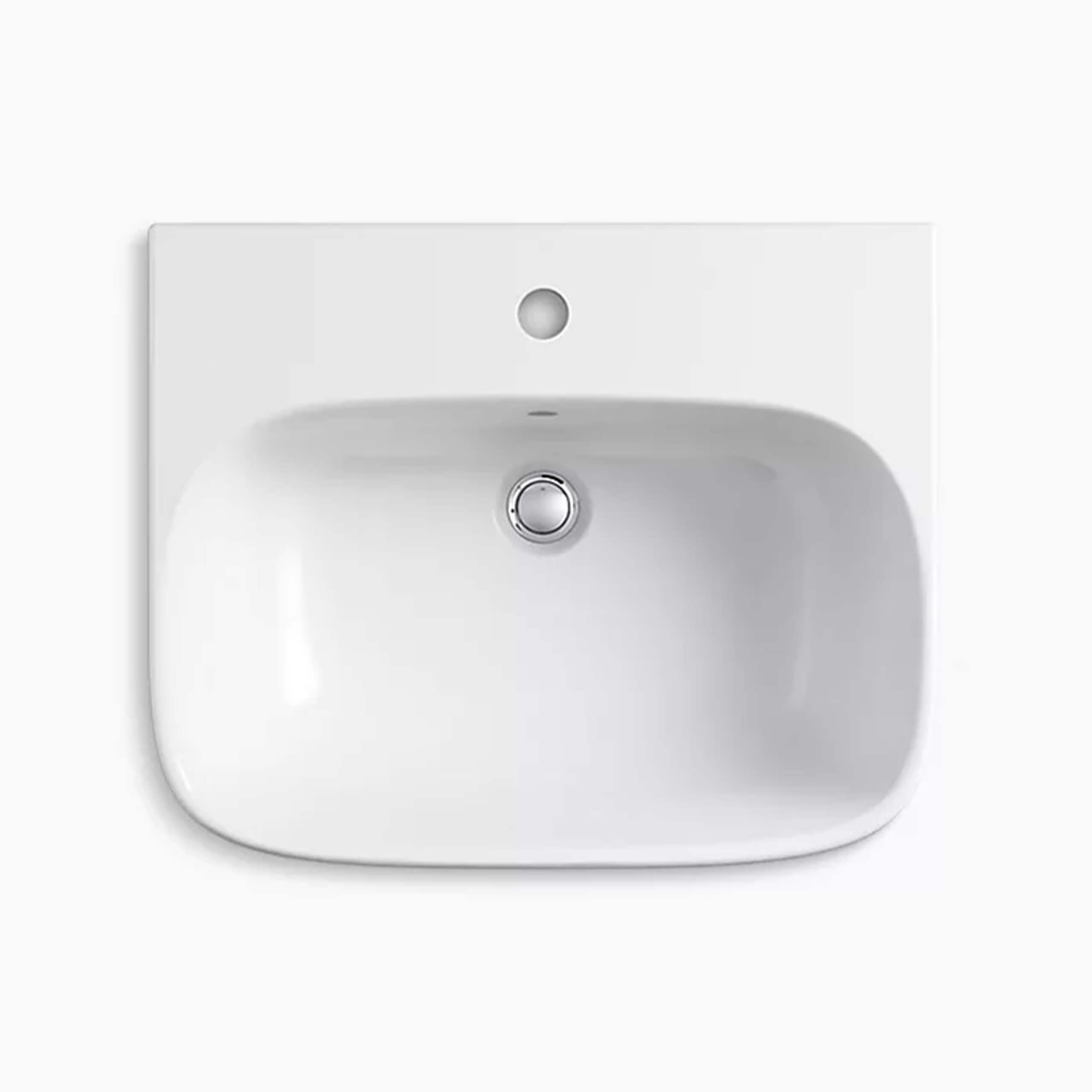 ModernLife Wall-Mounted Basin with Single Tap Hole - Perfect for Small Bathrooms, Powder Rooms & Modern Home Decor