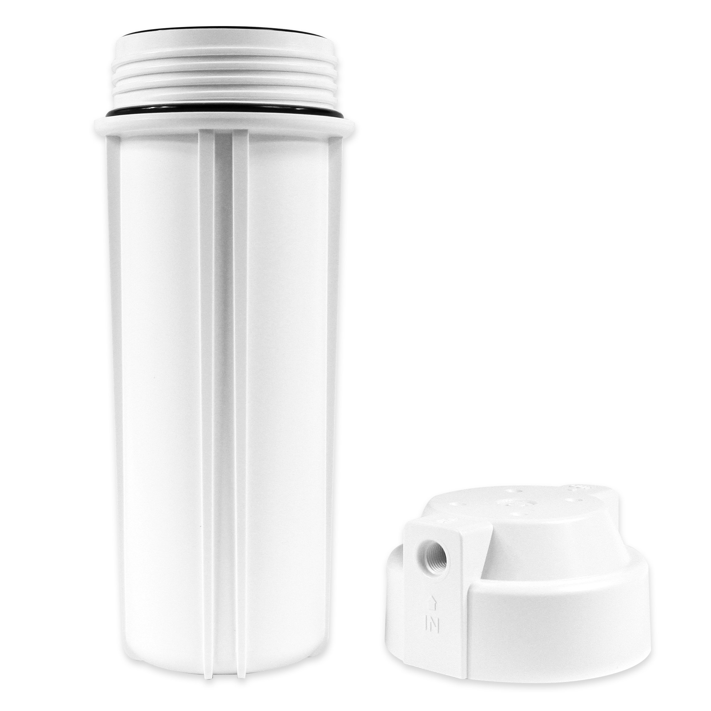 Whole House Water Filtration System with White Housing & Sediment Filter - Clean Water for Drinking, Showering & Appliances