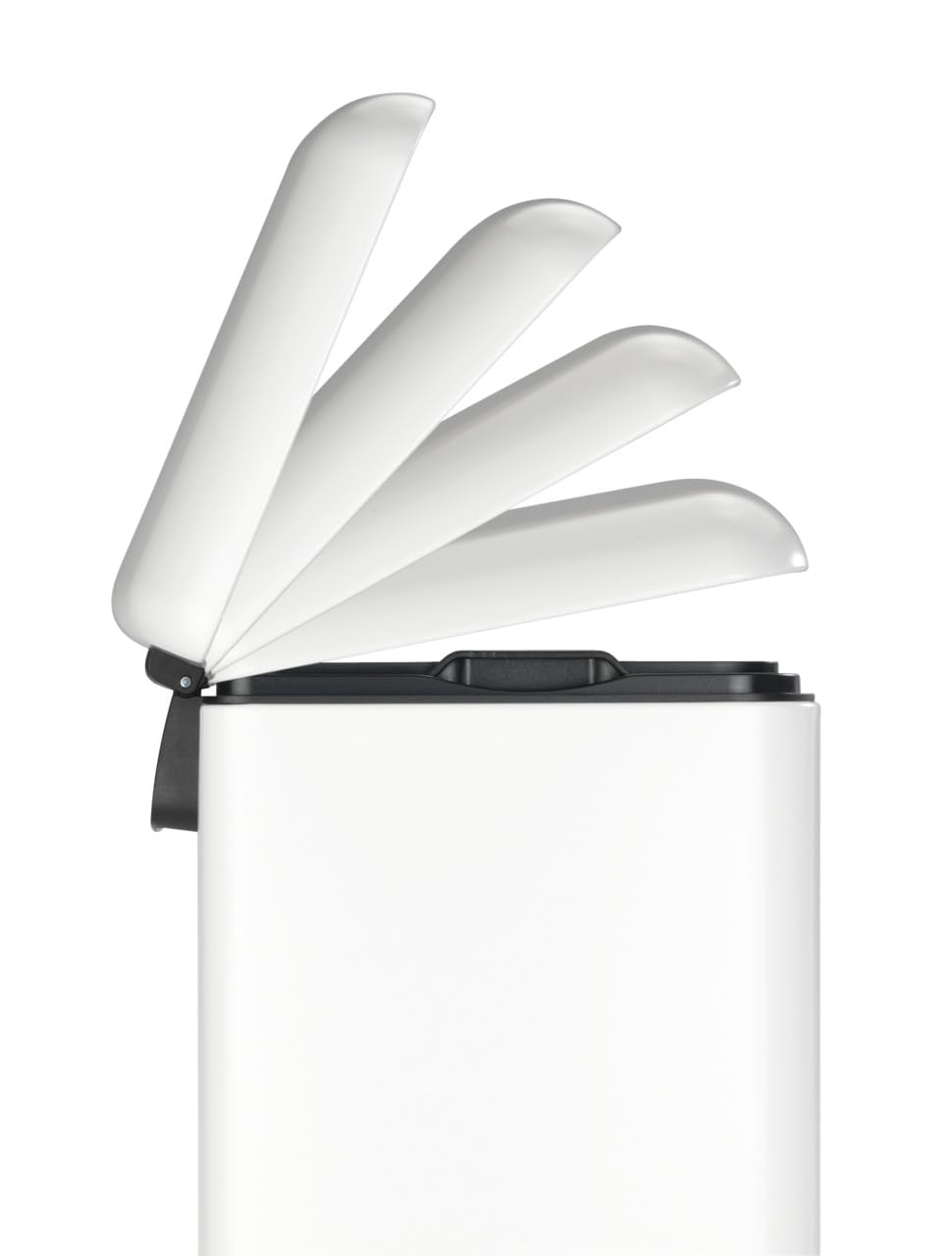 8 Gallon Stainless Steel Trash Can with Foot Pedal - Hands Free Kitchen Garbage Bin with Lid, 13.4x24x12.8 Inch (White) - Perfect for Home, Office, and Restaurant Use
