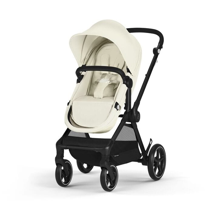 Cybex EOS Aton G 5-in-1 Travel System Stroller with Car Seat - Black Frame | Compact & Lightweight for Air Travel, City Walks & Family Outings
