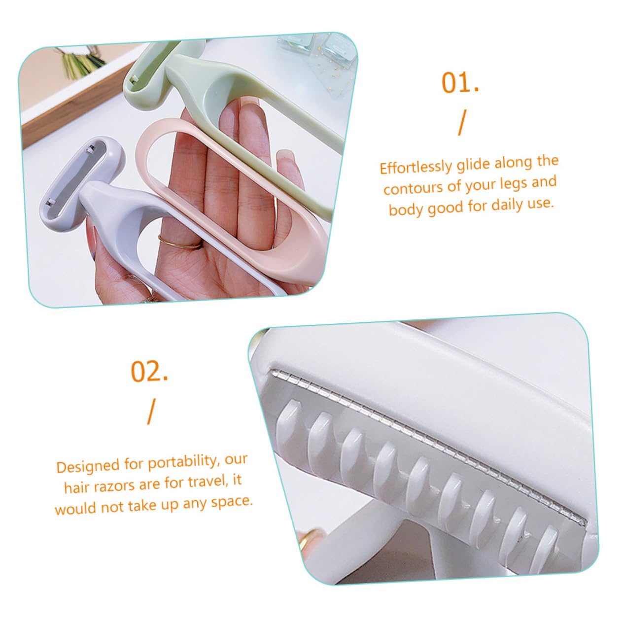 2 Pack Women's Body Hair Razor - Grey Underarm Shaver & Bikini Trimmer for Smooth Skin | Perfect for Travel, Gym & Everyday Grooming