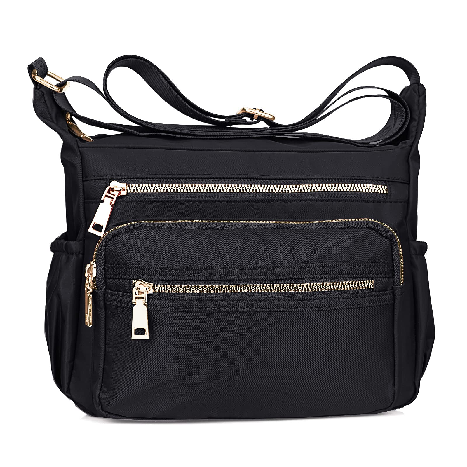 Waterproof Nylon Crossbody Bag for Women - Lightweight Shoulder Bag with Multiple Pockets, Casual Messenger Purse for Travel, Work & Everyday Use