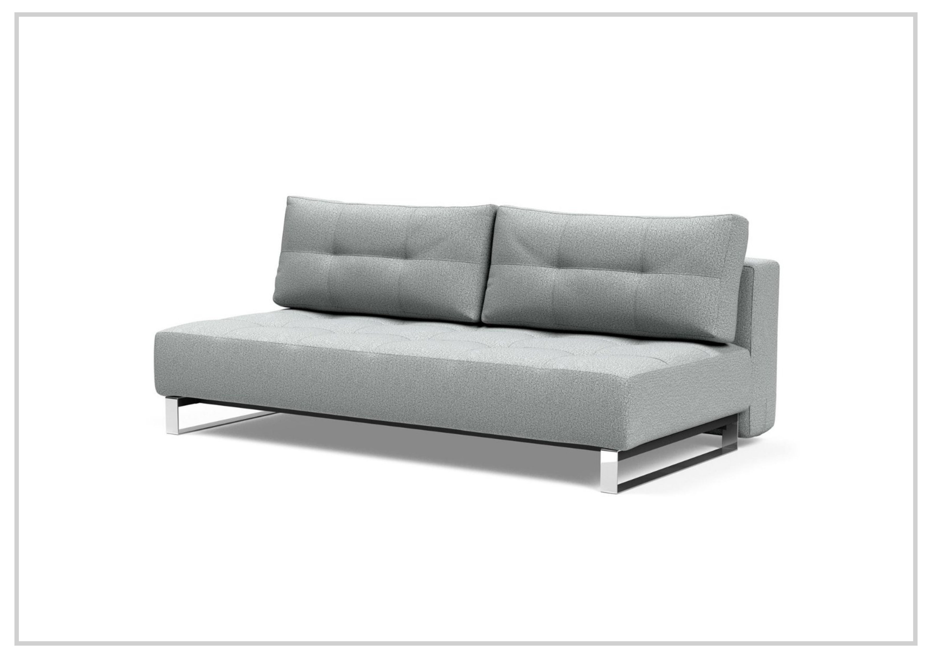 Innovation Living Supremax 2-Seater Fabric Sleeper Sofa with Ottoman - Convertible Sofa Bed for Small Spaces, Guest Room & Apartment Living