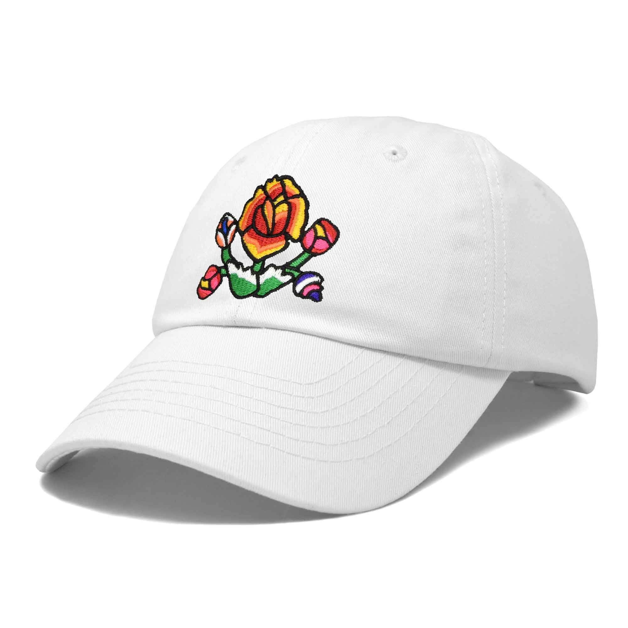 Latin Floral Lily Embroidered Baseball Cap for Women - Stylish Summer Sun Hat for Outdoor Activities, Beach, and Casual Wear
