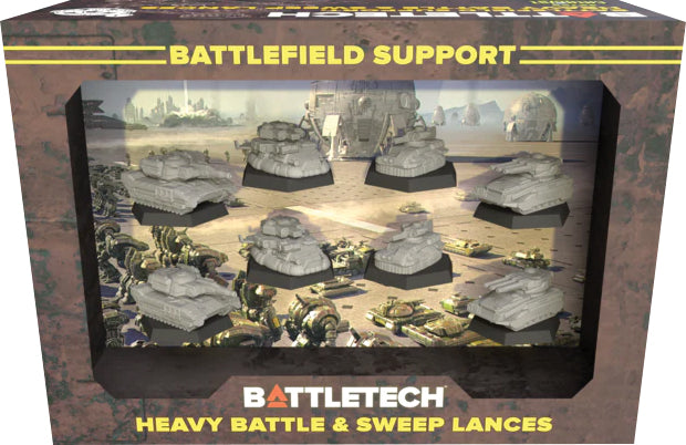 BattleTech Mercenaries ForcePack: Heavy Battle & Sweep Lances - Battlefield Support Miniatures for Tabletop Wargaming | Sci-Fi Strategy Game Accessories