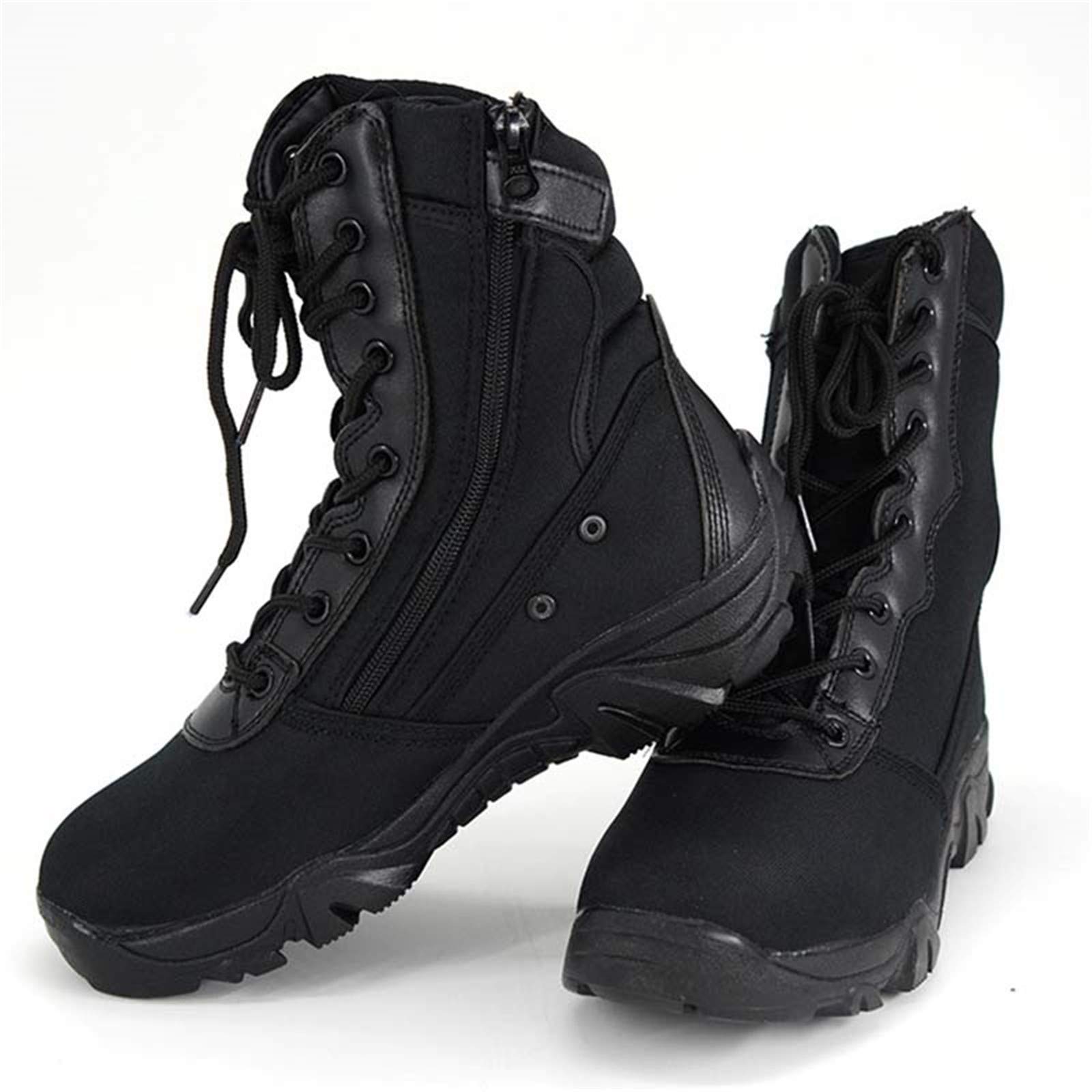 BSFSDWX Men's Camouflage Military Combat Boots - Tactical Oxford High-Top Ankle Boots for Outdoor Hiking & Hunting | Durable & Waterproof for Autumn & Winter Adventures