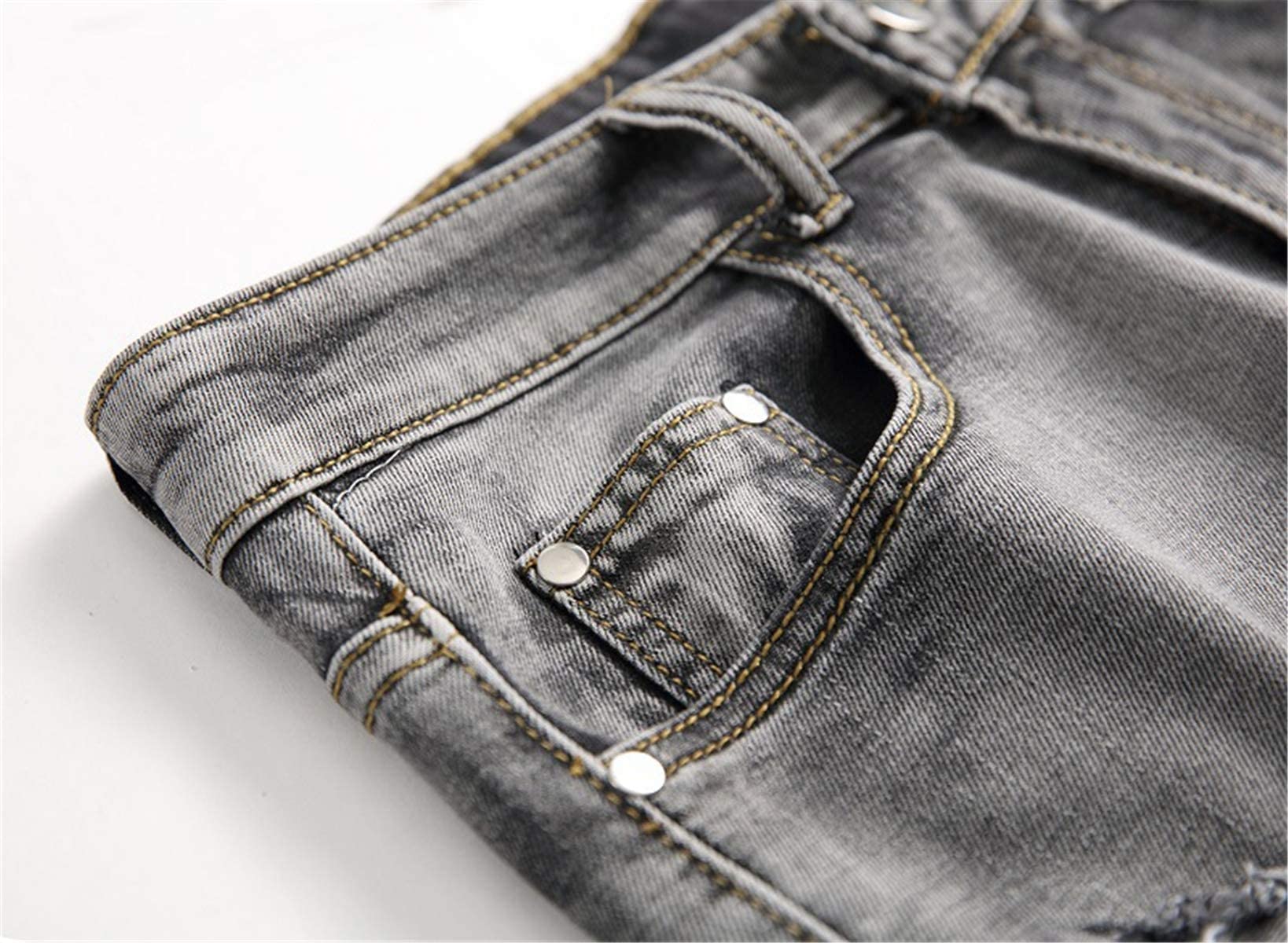 **Betusline Men's Distressed Ripped Denim Shorts - Classic Straight Fit Casual Jean Shorts for Summer | Perfect for Beach, Travel & Streetwear**