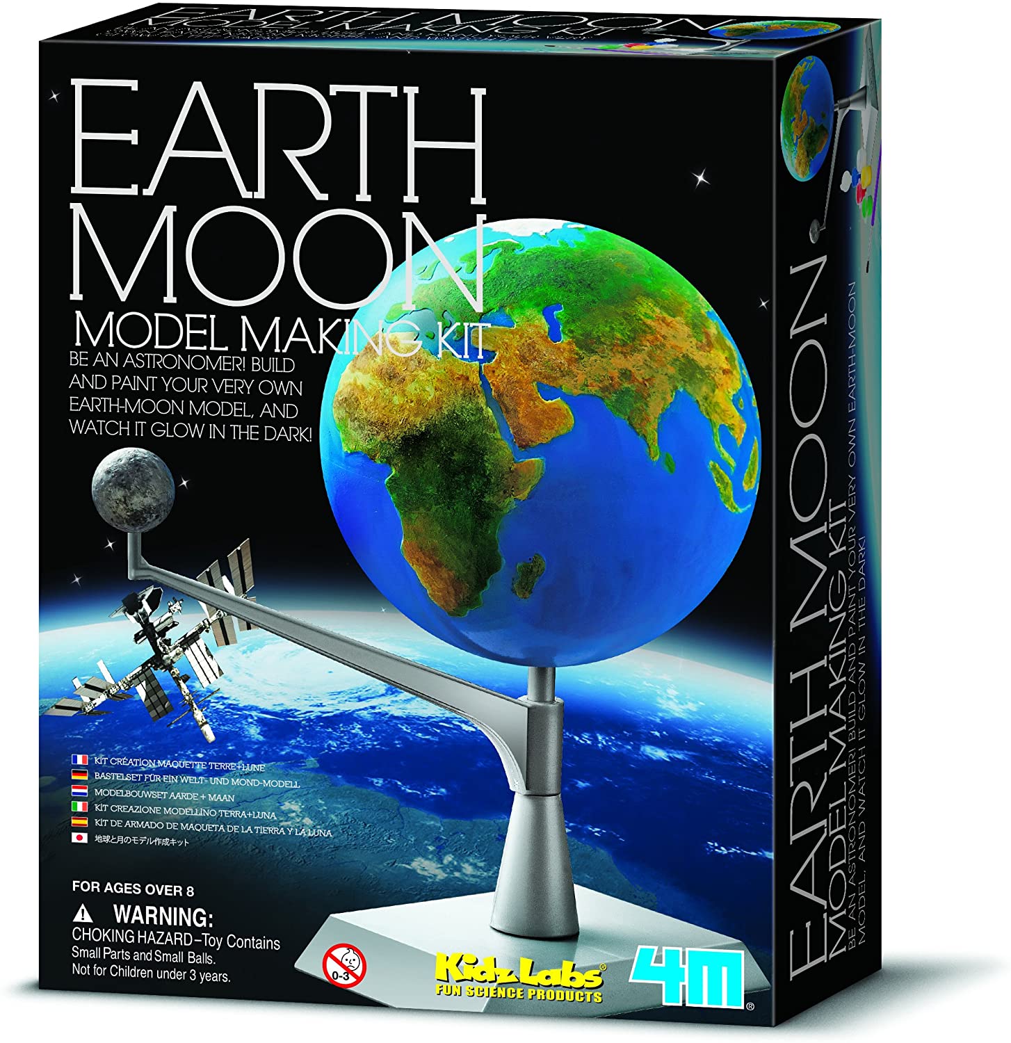 Earth Moon Model Kit - 3D Solar System Science Project for Kids, DIY Astronomy Educational Toy - Perfect for Classroom, Homeschool & STEM Learning Activities