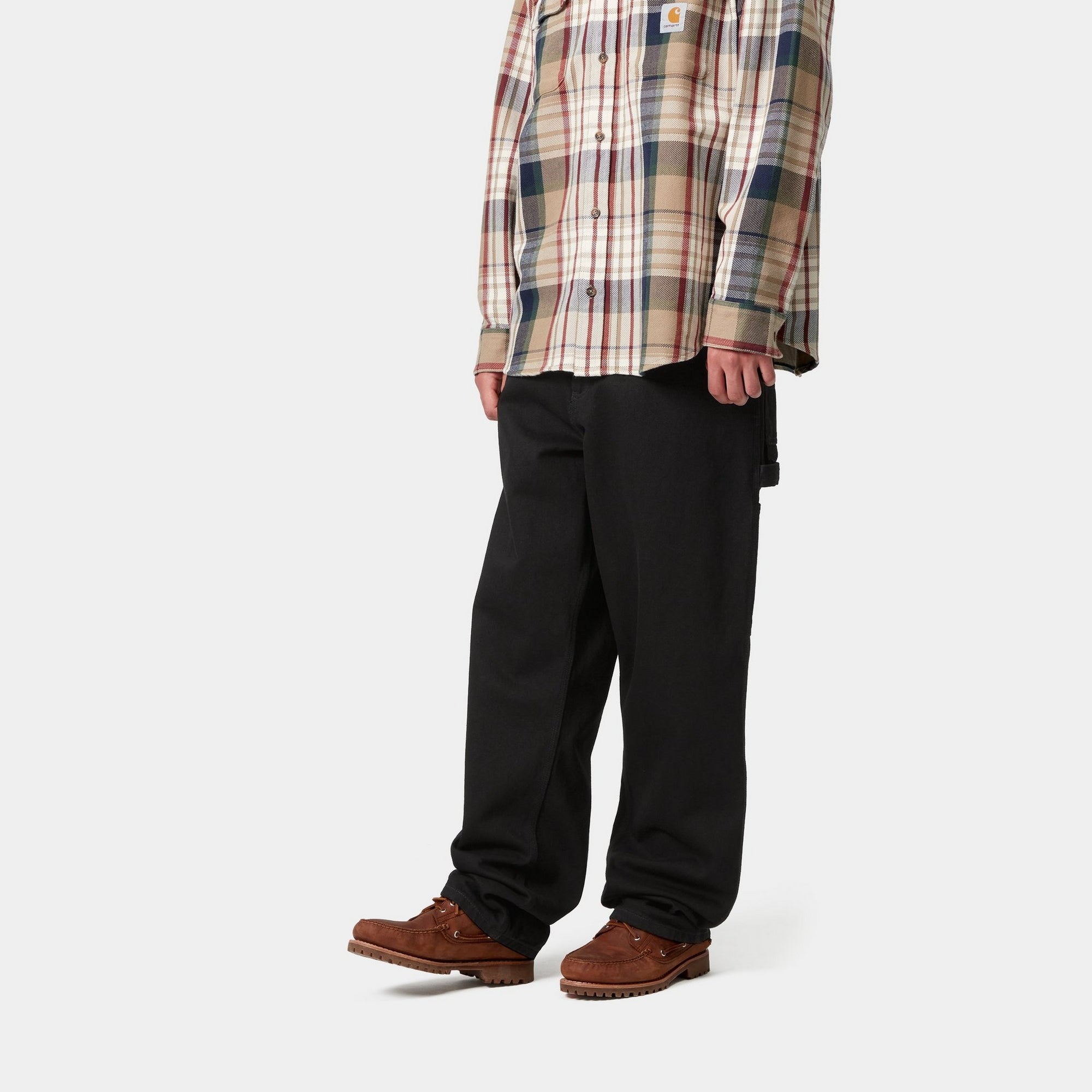Single Knee Denim Pants for Men - Black (Rinsed) | Comfortable Stretch Jeans for Work, Casual Wear & Outdoor Activities