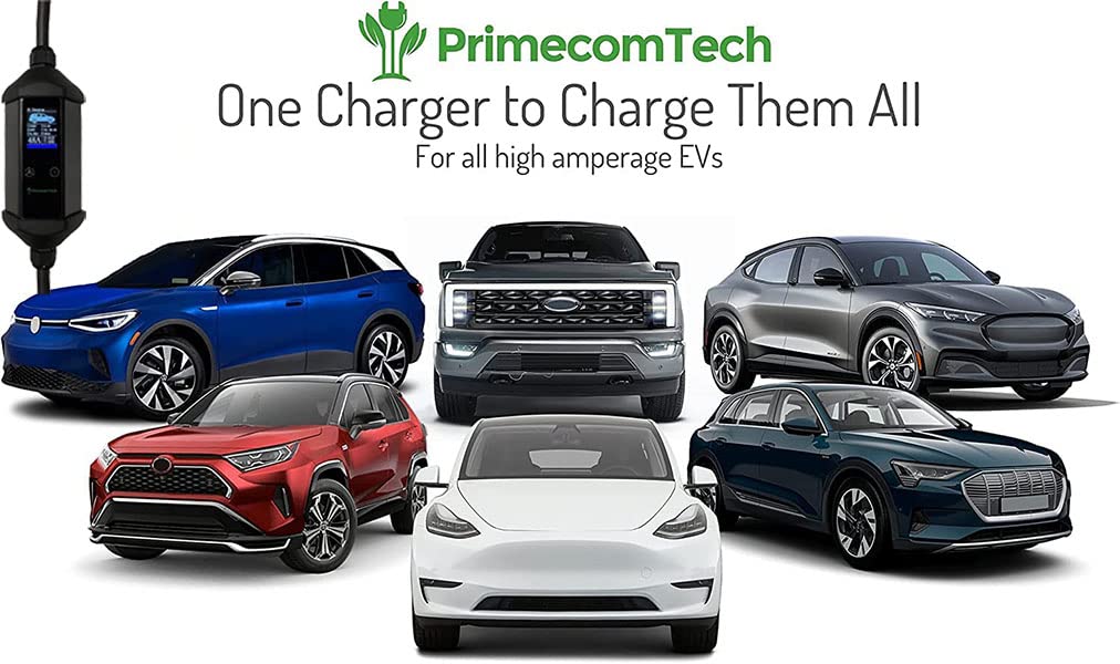 32A-40A NEMA 14-50 EV Charger for Tesla - 30ft/40ft/50ft - Home & Road Trip Charging