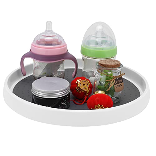 360° Rotating Storage Rack - Spinning Organizer Tray for Kitchen, Bathroom & Refrigerator | Space Saving Lazy Susan for Spices, Makeup & Food Storage